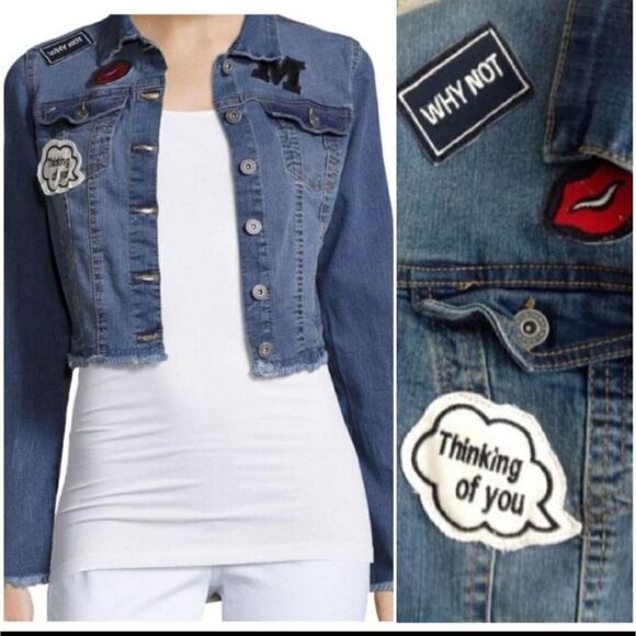 C&C California Patch Denim Jean Jacket Size Medium - Picture 4 of 6